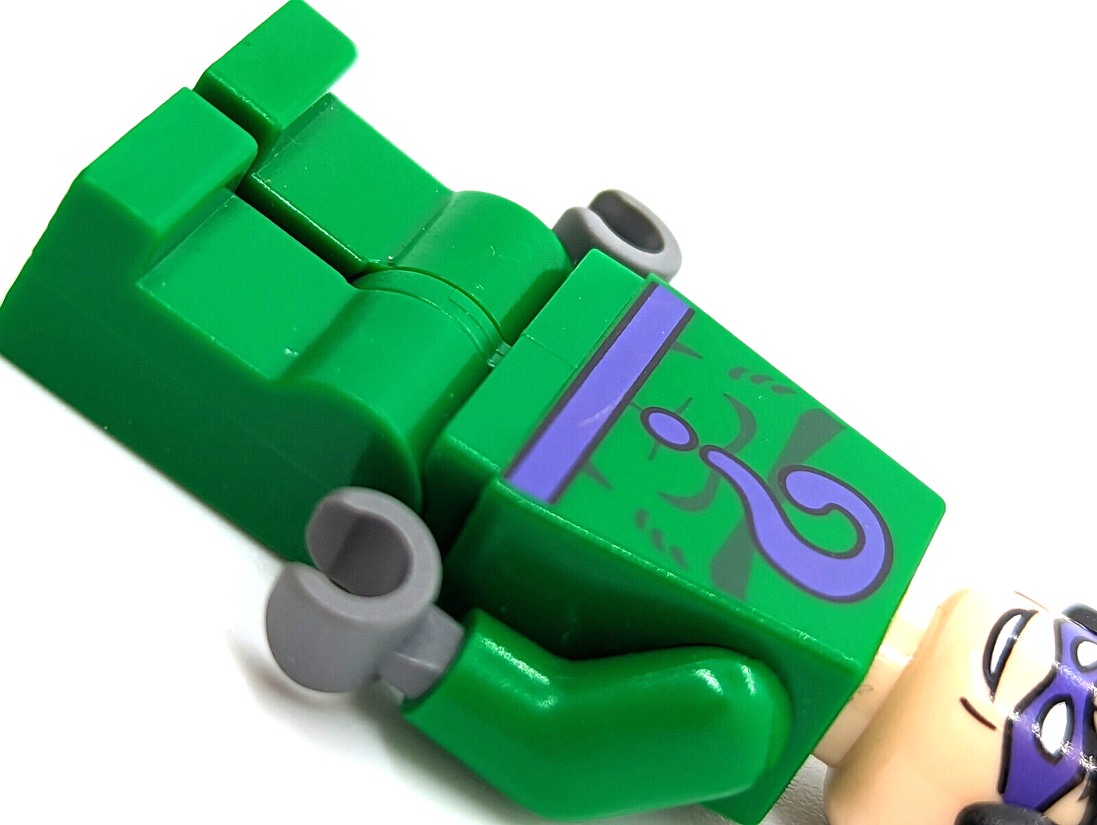 Lego Batman The Riddler Minifigure Keychain 852090 w/ Logo Tile (bat017) - StudBee