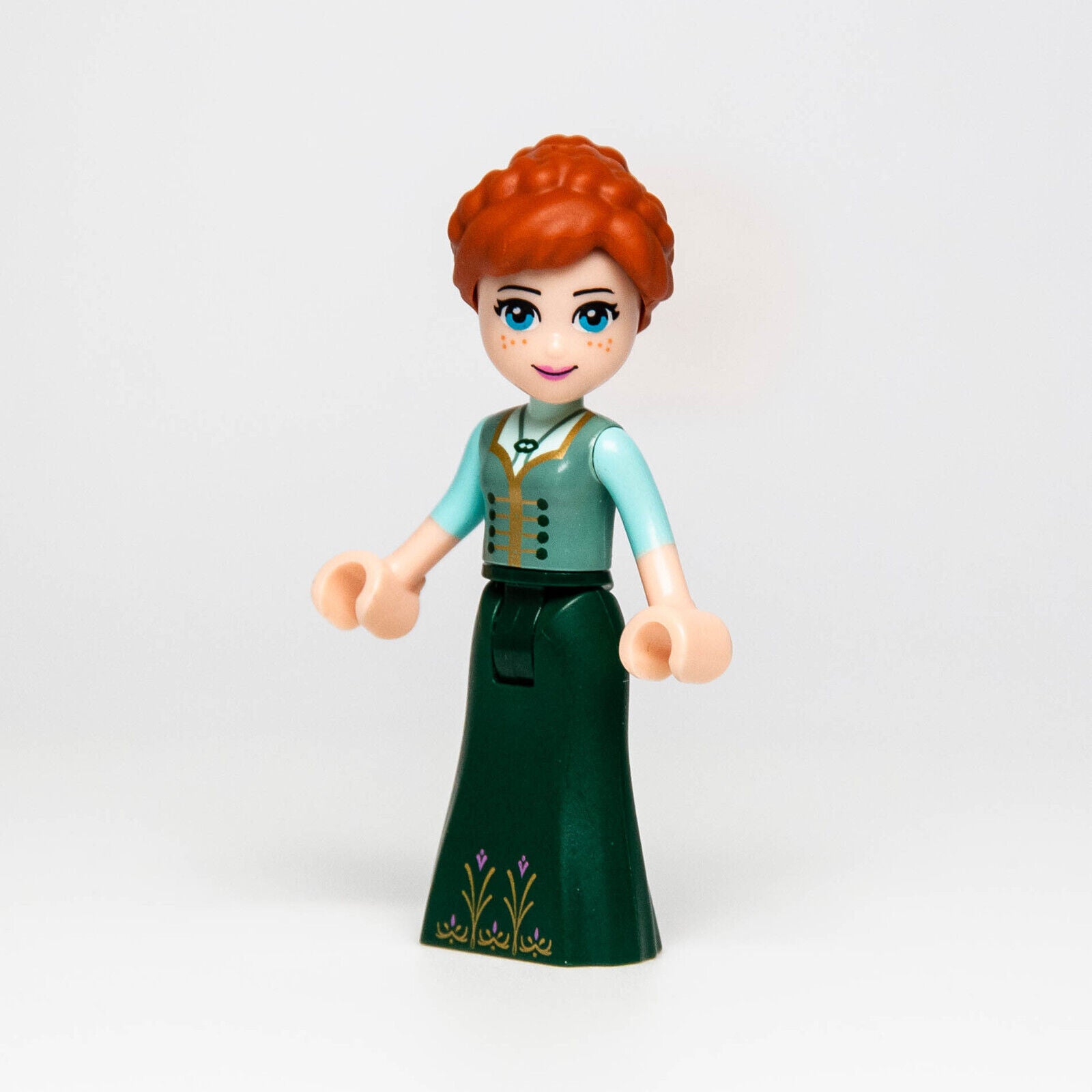 Lego Disney Frozen Minifigure - Anna (dp041) 41148 43172 Green Coronat Lego Disney Frozen Minifigure - Anna (dp041) 41148 43172 Green Coronat