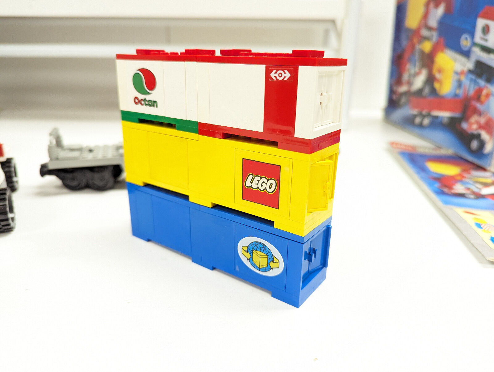 Vintage Lego 9V Train Container Double Stack 4549 - 100% Complete Box Manual - StudBee