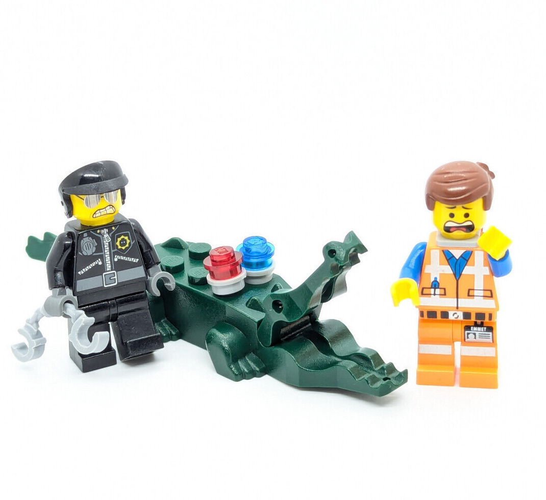 LEGO Movie Minifigure Lot: Bad Cop Pursuit 70802 Emmet Robo Croc (tlm056 tlm018)