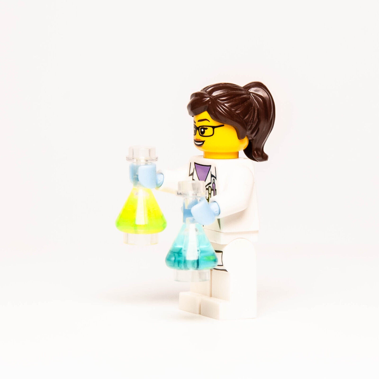 New LEGO CMF 71002 Series 11 Female Scientist (col11-11) col173 Lab Flask - StudBee