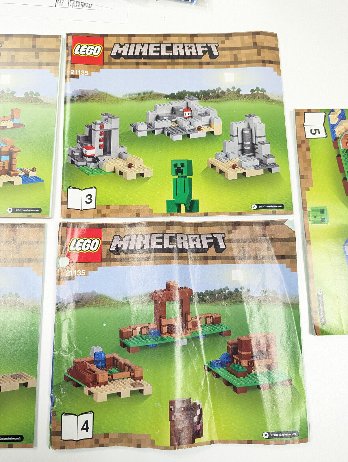 LEGO MINECRAFT The Crafting Box 2.0 Set 21135 Instruction Manuals 1-5 - StudBee