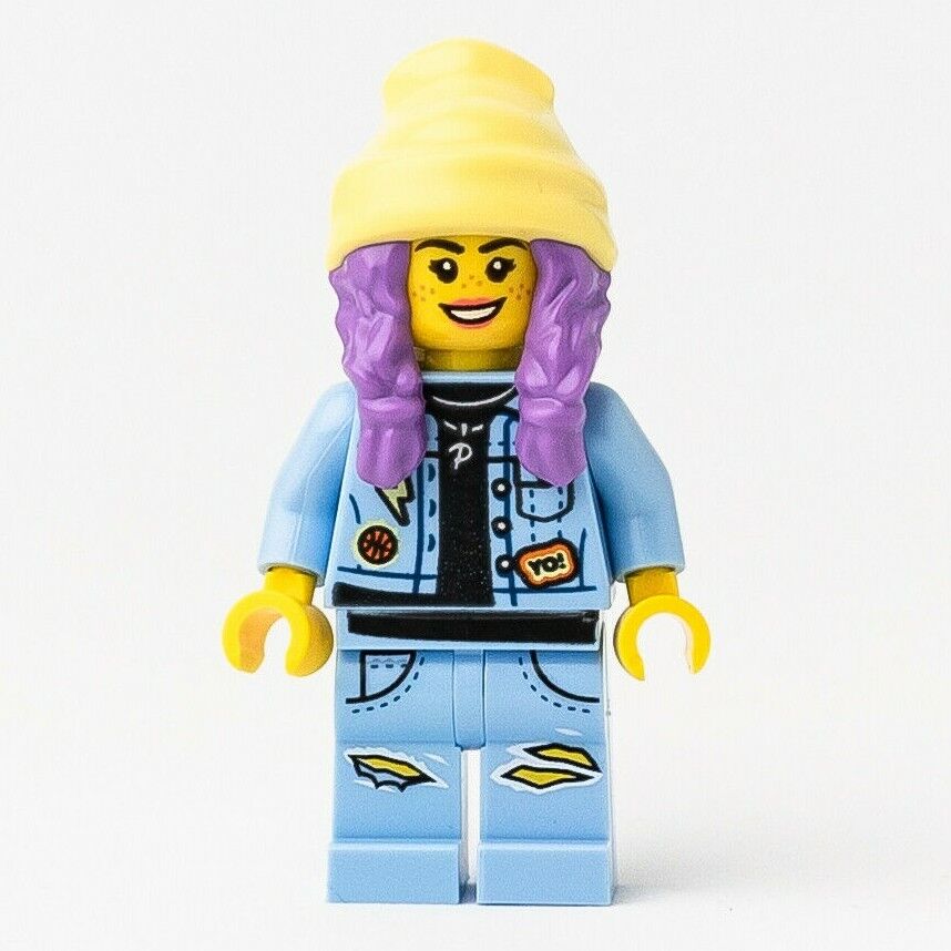 New LEGO Parker L. Jackson - Denim Jacket Beanie Minifigure - (hs011) - StudBee