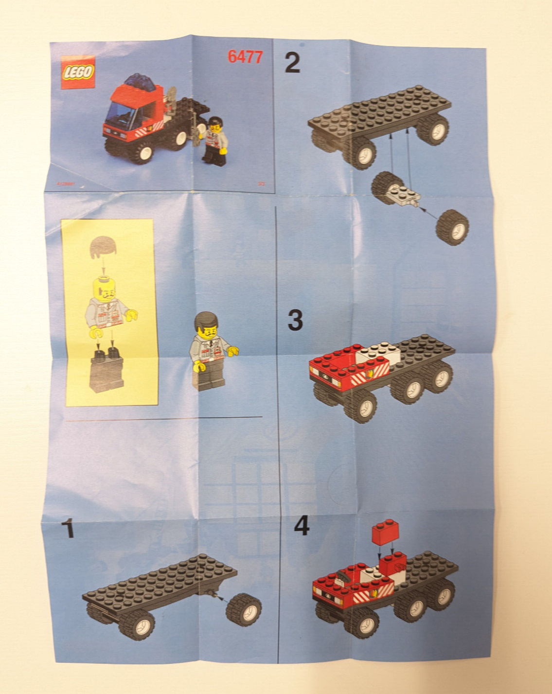 Minifigure Lot & Instructions for 6477 LEGO Town Fire Fighter's Lift Truck - StudBee