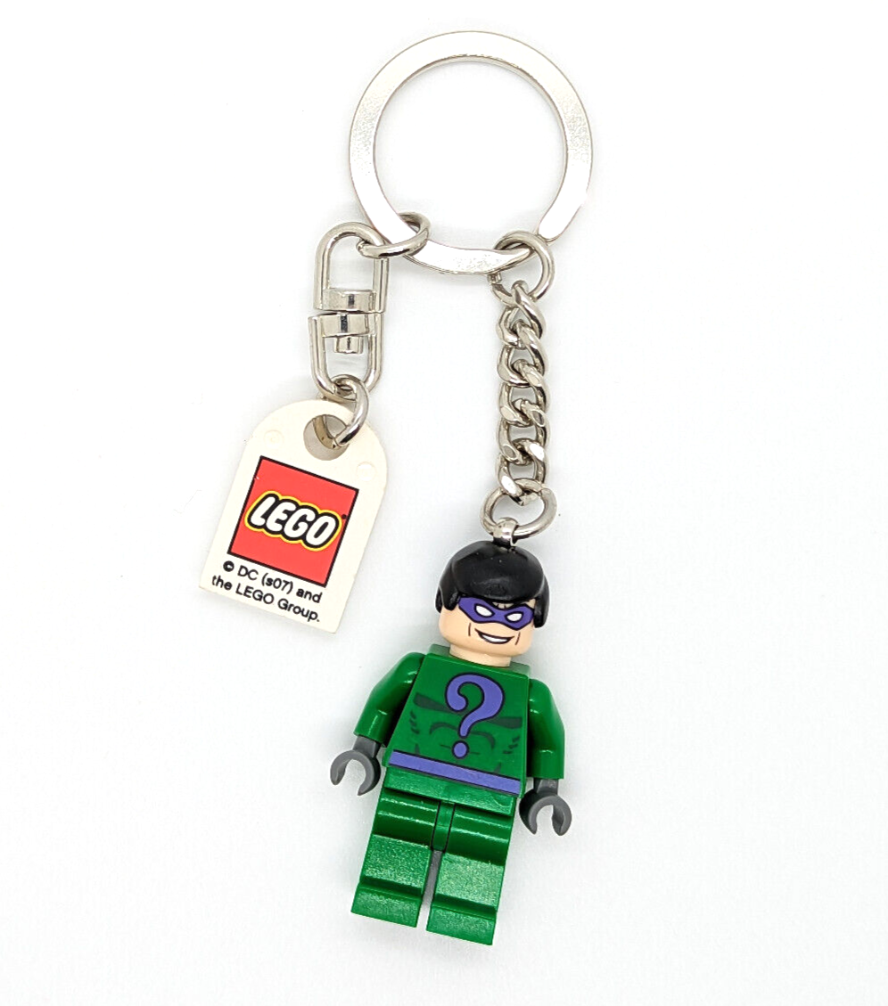 Lego Batman The Riddler Minifigure Keychain 852090 w/ Logo Tile (bat017) - StudBee
