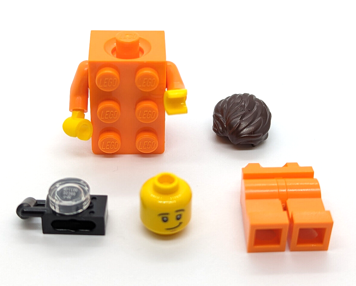 New Lego BAM 2023 Orange Brick Costume Minifigure w/ Camera - StudBee