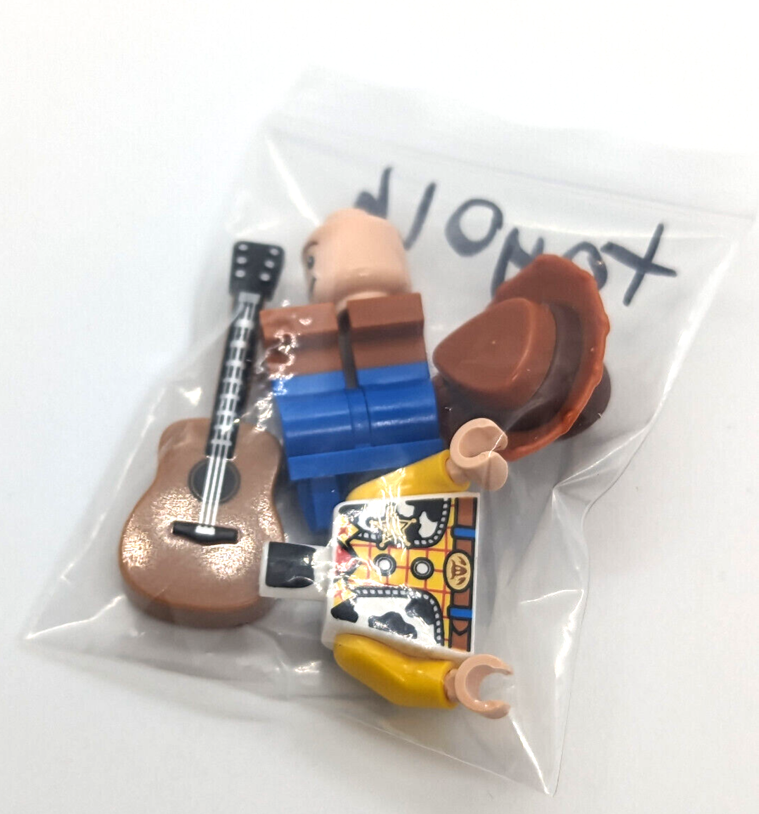 NEW Lego Toy Story Minifigure - Woody, Dual-Sided Head (toy016) w/ Guitar - StudBee