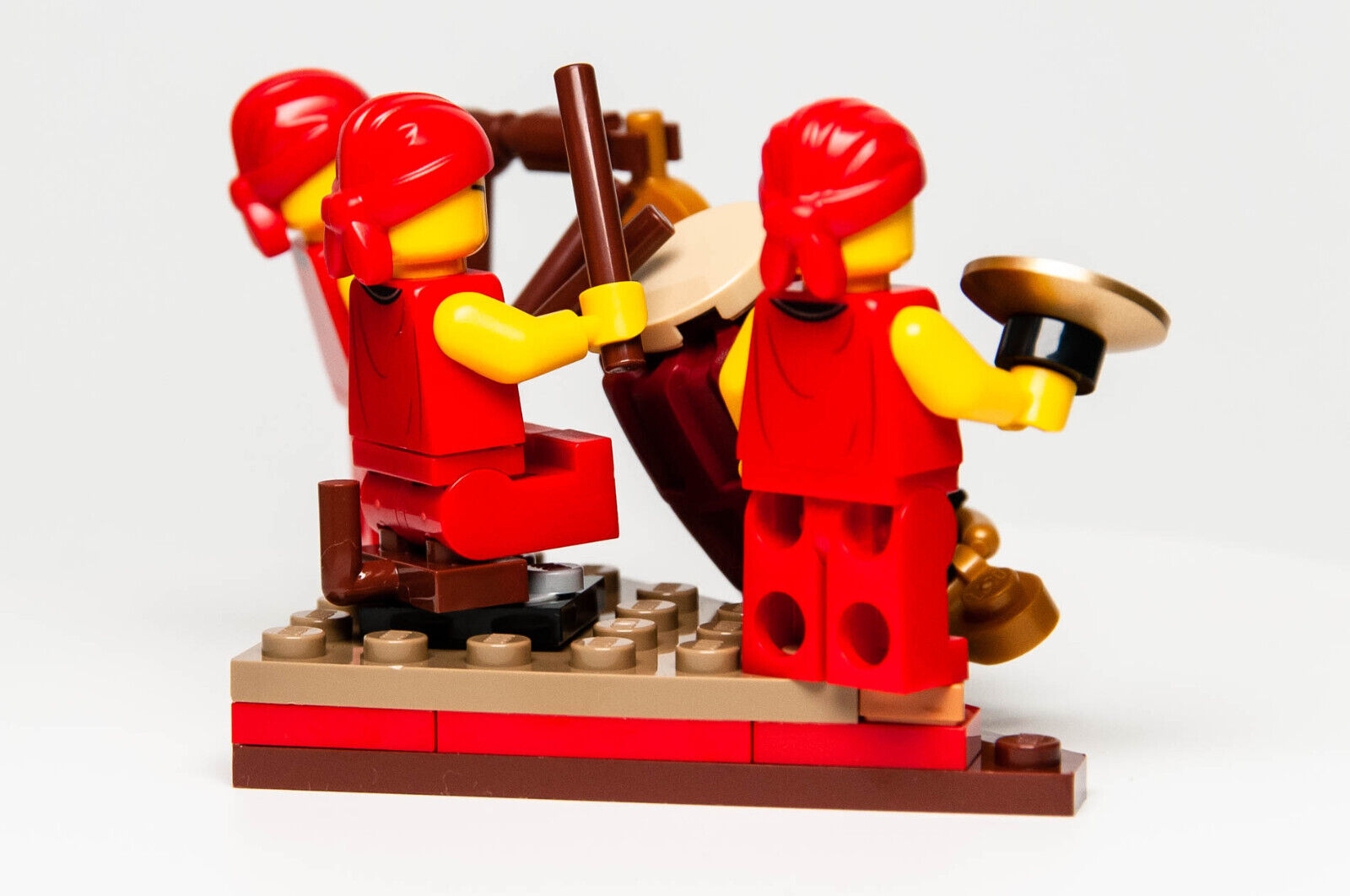 New LEGO Chinese New Year 80104 Lion Dance Musician Band Drum Minifigure Lot - StudBee