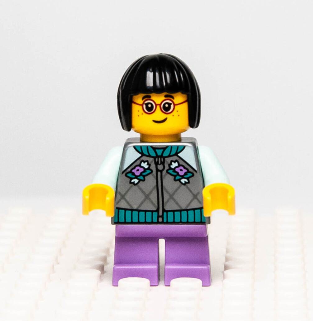 LEGO Minifigure Child Girl Silver Jacket, Chinese New Year 80108 (hol262) - StudBee