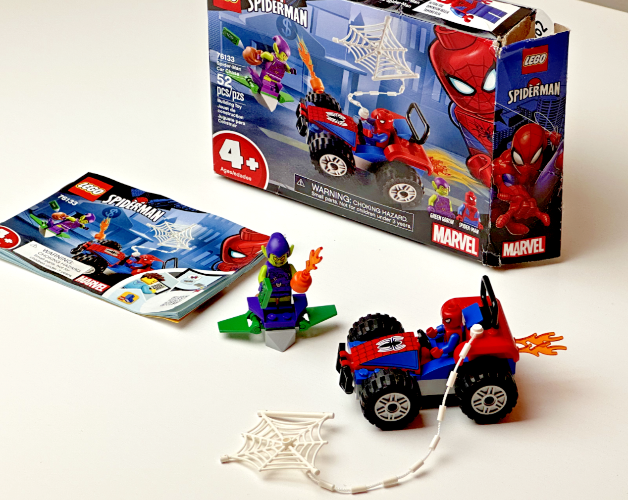 Lego 76133 Spider-Man Car Chase - Complete with Box & Manual - StudBee