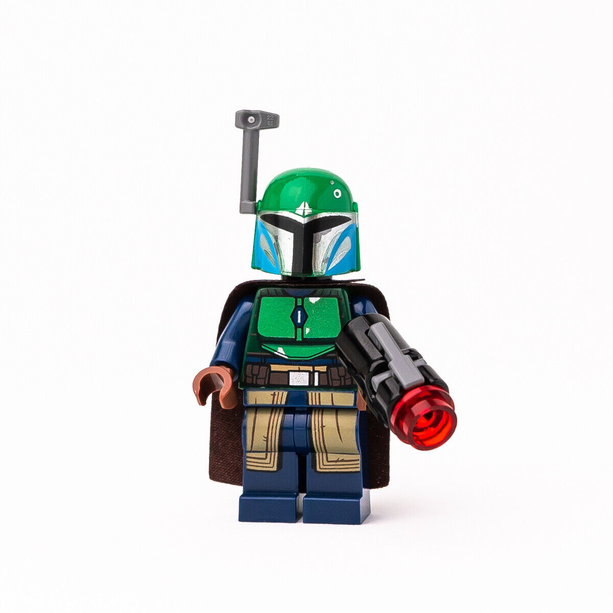 New LEGO Mandalorian Tribe Warrior - Dark Brown Cape, Green Helmet (sw1078) - StudBee