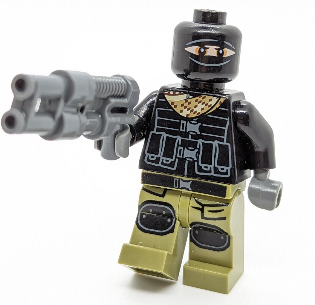 Lego TMNT Minifigure - Foot Soldier Tactical, Balaclava Movie Version (tnt043) - StudBee