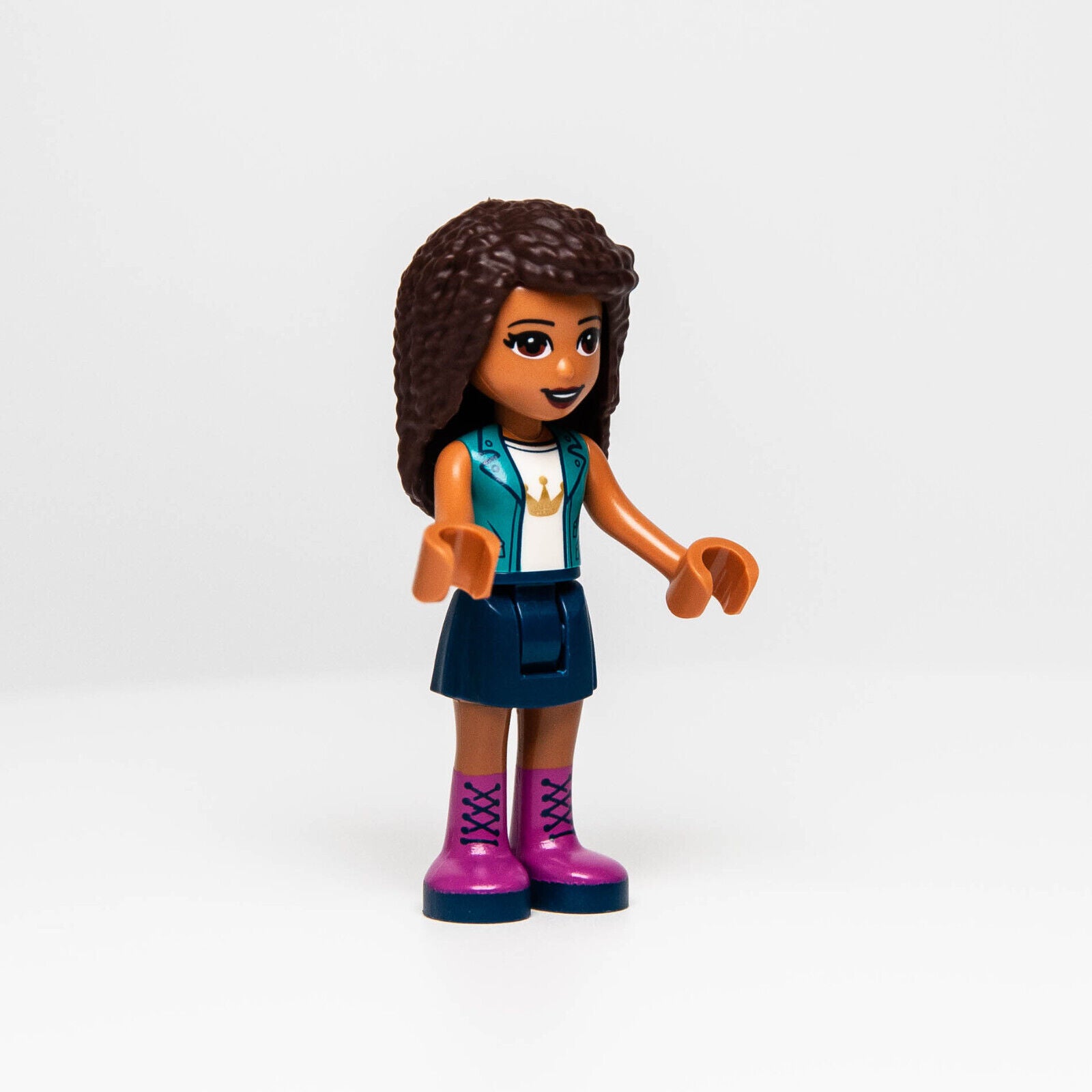 New Lego 41449 Friends Andrea Minifigure Dark Blue Skirt, Jacket (frnd415) - StudBee