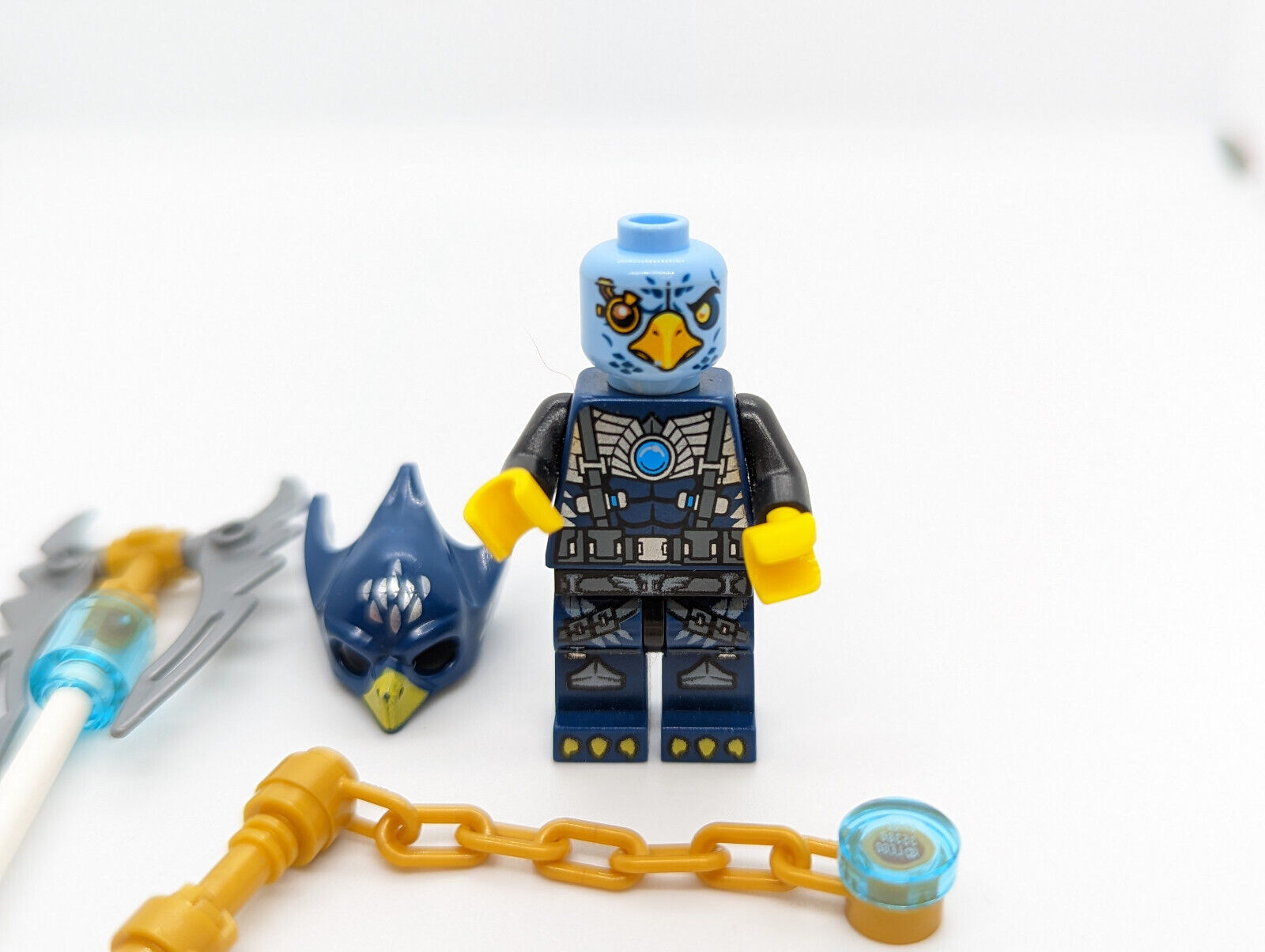 Lego Chima Minifigure - Eglor (loc021) with 2 Weapons - StudBee