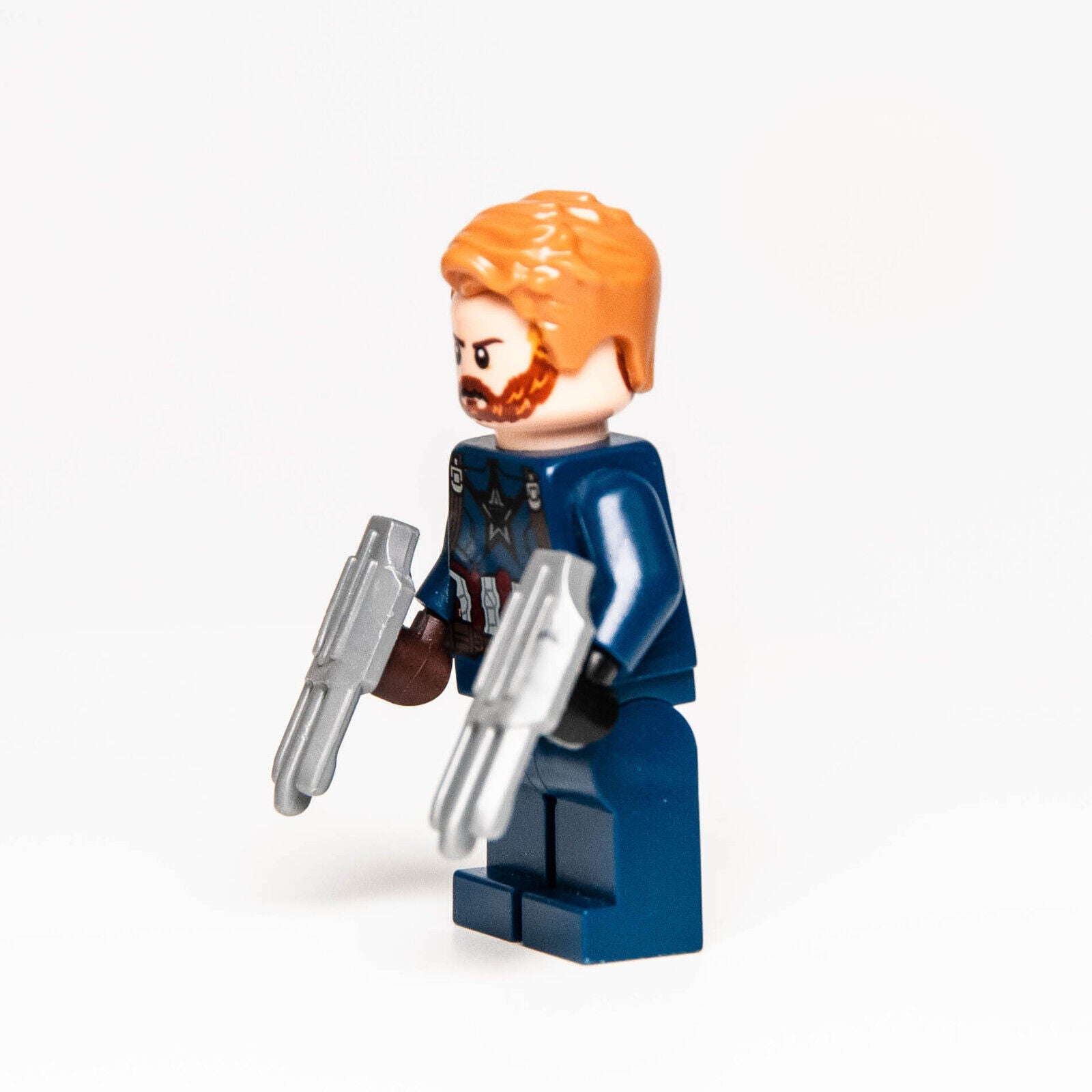 LEGO Marvel Super Heroes Captain America Minifigure w/ Beard 76101 (sh495) - StudBee