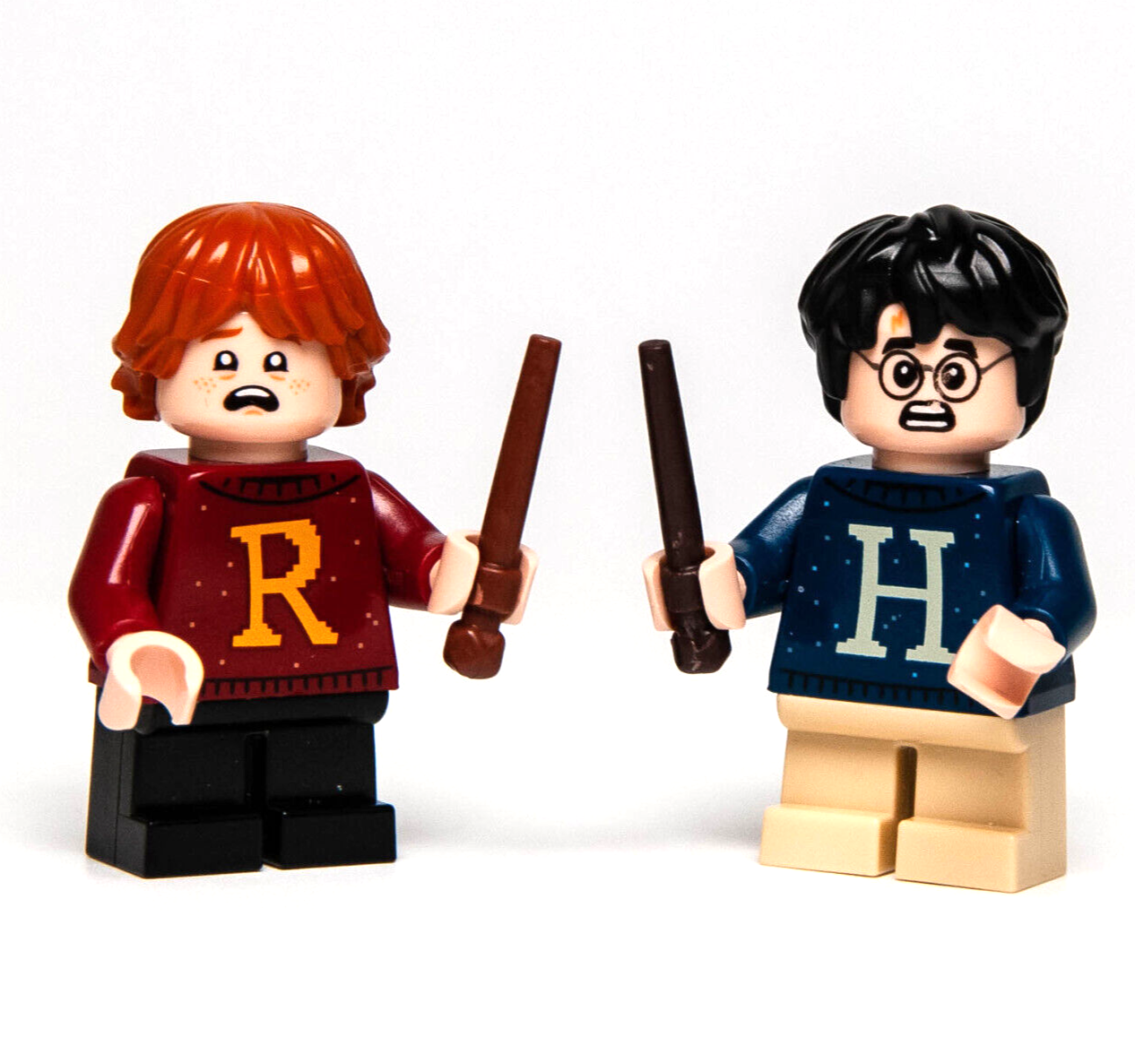 (Lot of 2) LEGO Minifigures - Harry and Ron, Letter Sweaters 75964 (hp207 hp206) - StudBee