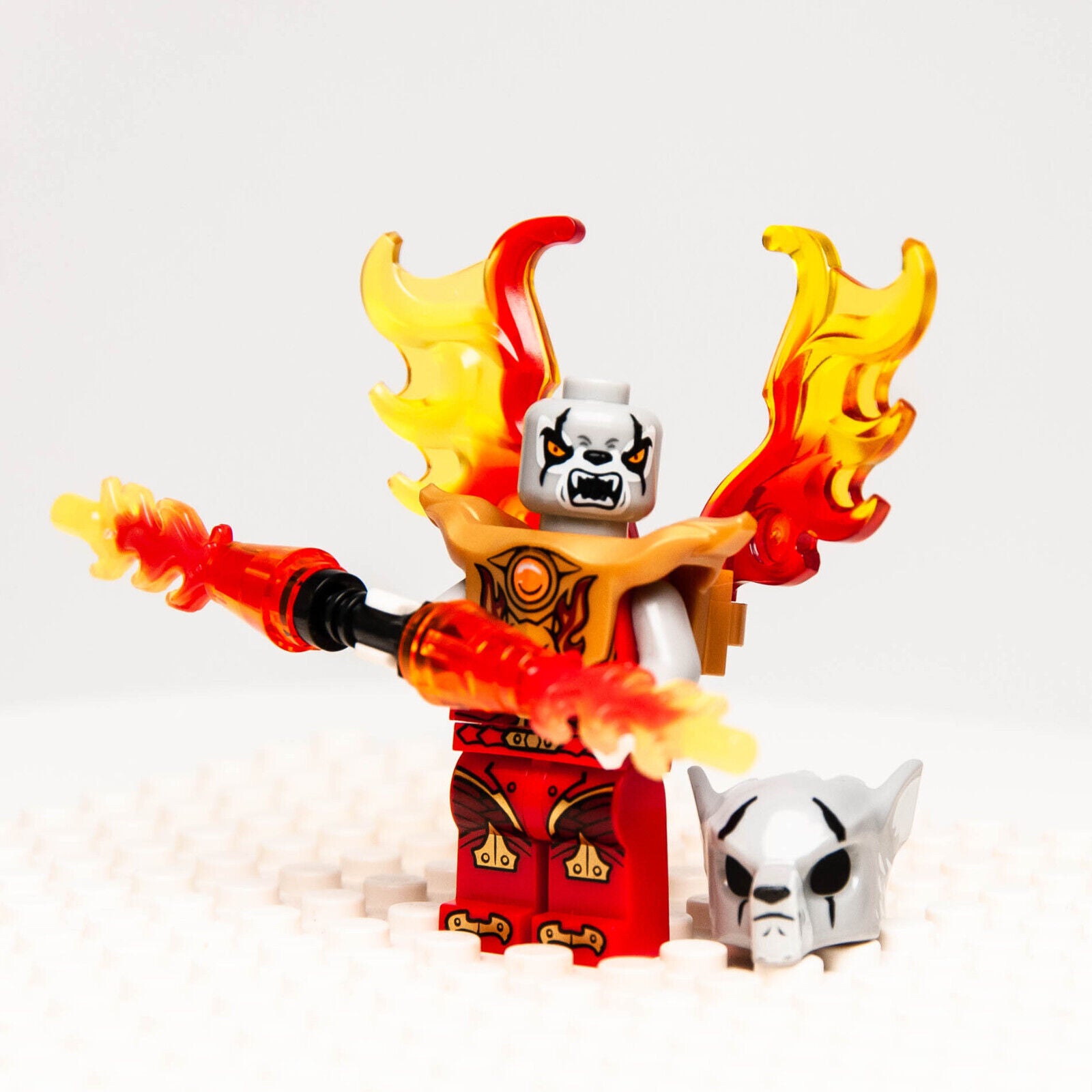 LEGO Chima Wolf Minifigure -  Worriz Fire Chi Breastplate (loc129) 70220 - StudBee