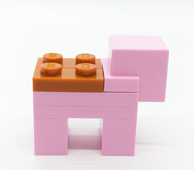 New LEGO Minecraft Pig Minifigure: Piggy Bank (minepig05) Redstone Battle 21163