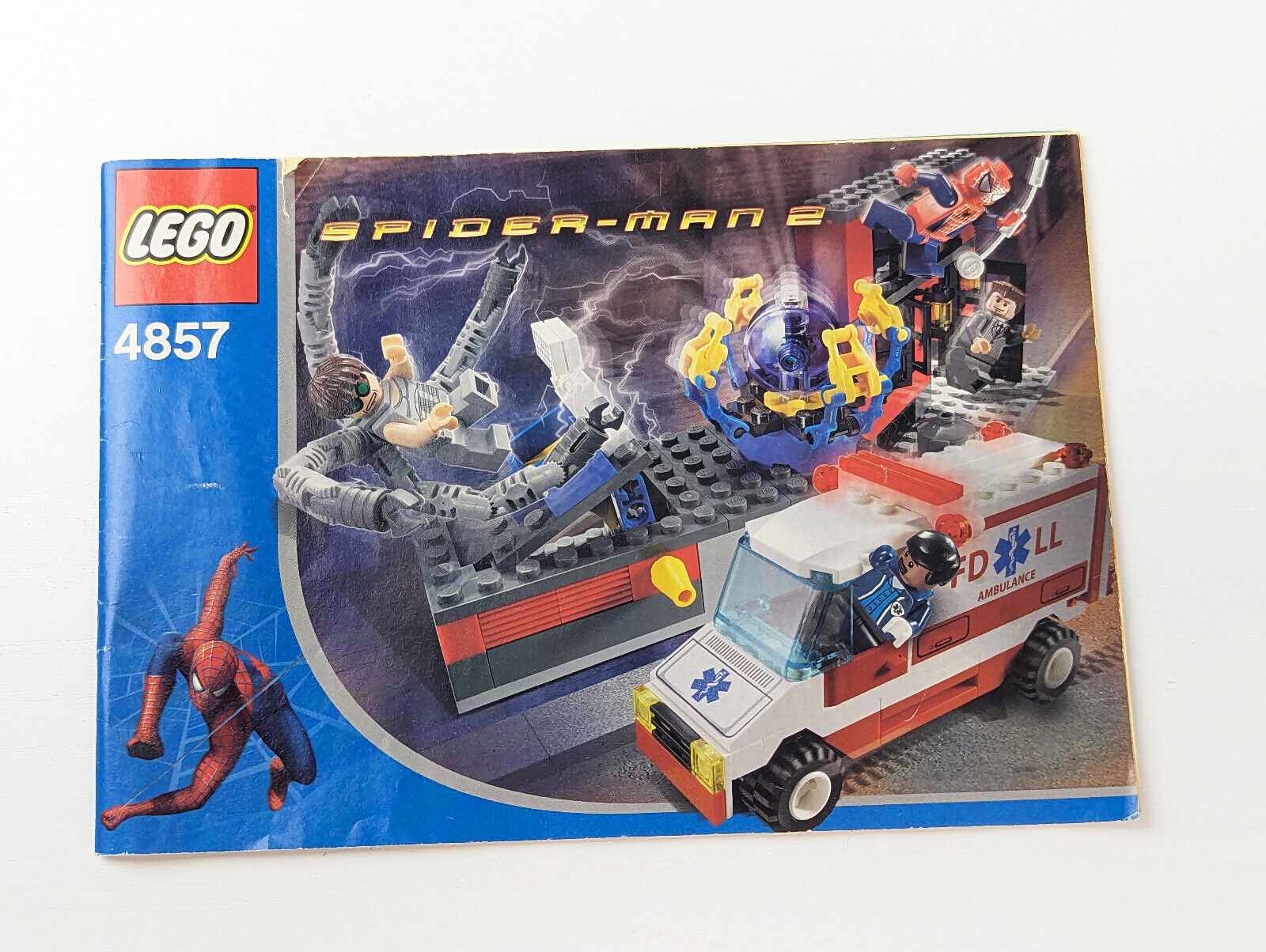 Lego 4857 Spider-Man 2 Doc Ock's Fusion Lab - Complete, Instructions New Sticker