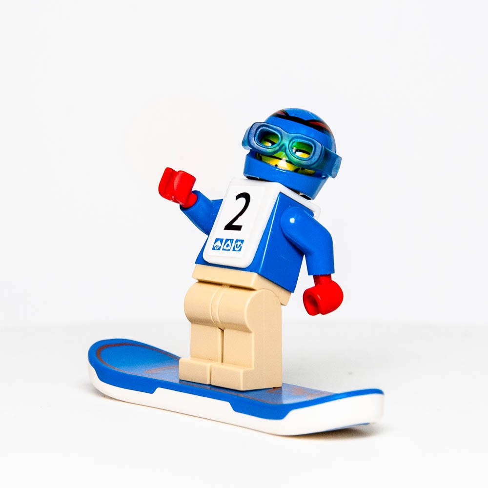 LEGO 3538 Gravity Games Minifigure: Blue Snowboarder (gg006s) Boarder Cross  Race