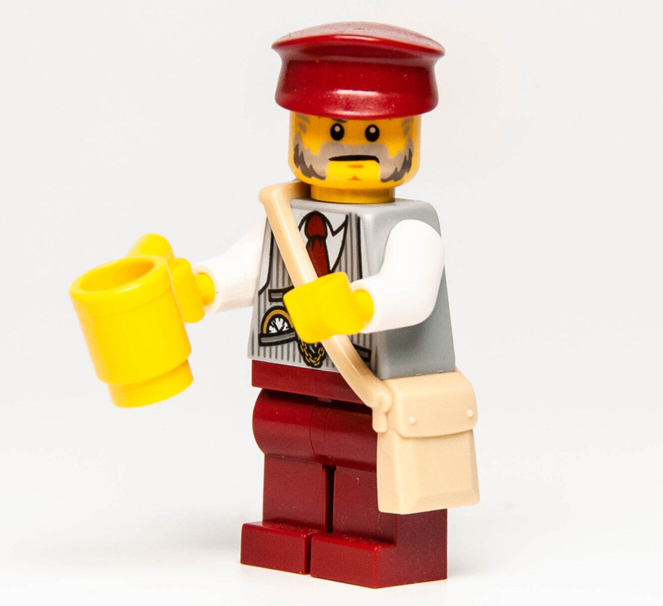 Lego Minifigure: Winter Holiday Train Ticket Collector (hol079) 10254 Christmas) - StudBee