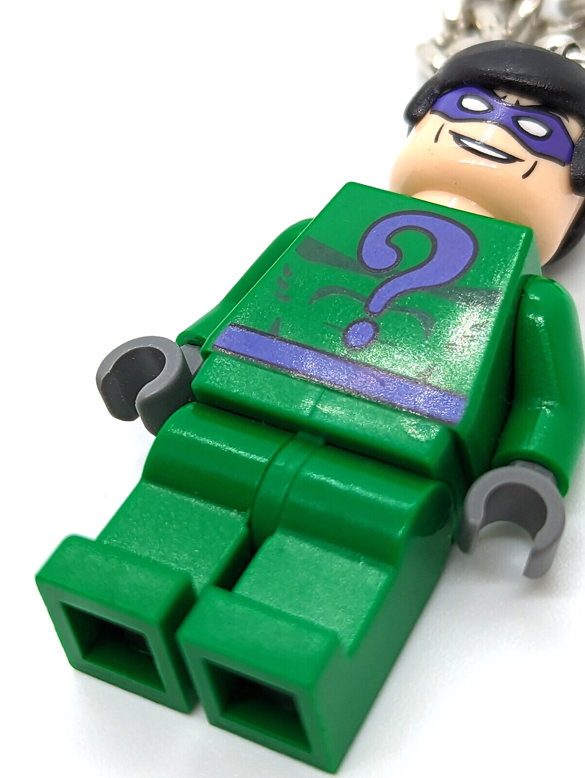 Lego Batman The Riddler Minifigure Keychain 852090 w/ Logo Tile (bat017) - StudBee