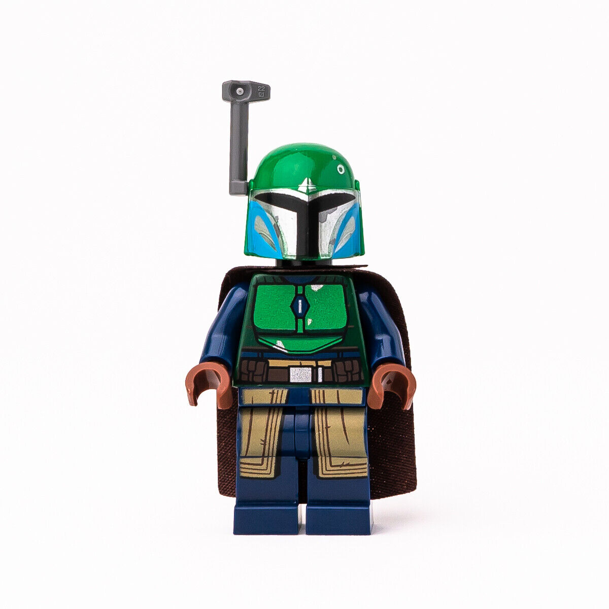 New LEGO Mandalorian Tribe Warrior - Dark Brown Cape, Green Helmet (sw1078) - StudBee