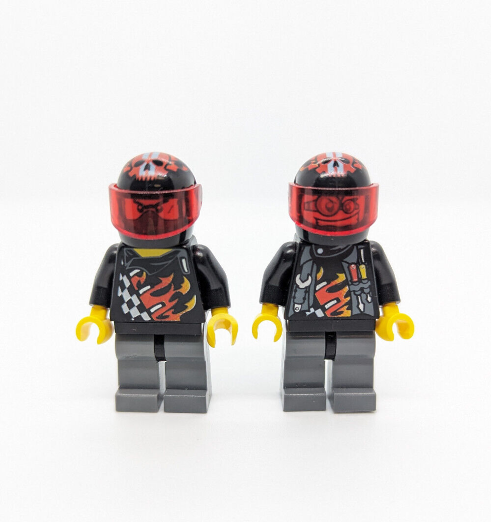 LEGO World Racers 8898 Lot: Bart Blast (wr023) & Billy Bob (wr024) Flag, Trophy