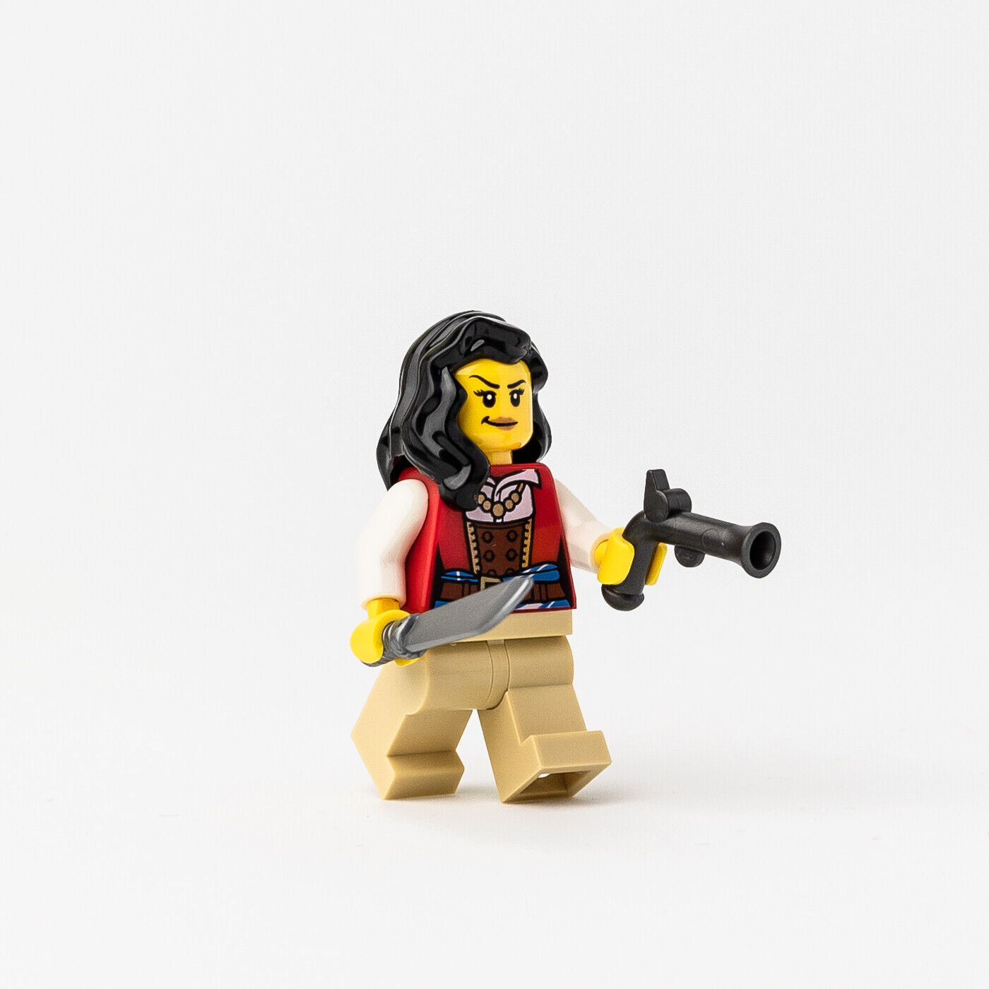 New LEGO Lady Anchor Minifigure w/ Weapons - Pirates of Barracuda Bay (idea067) - StudBee