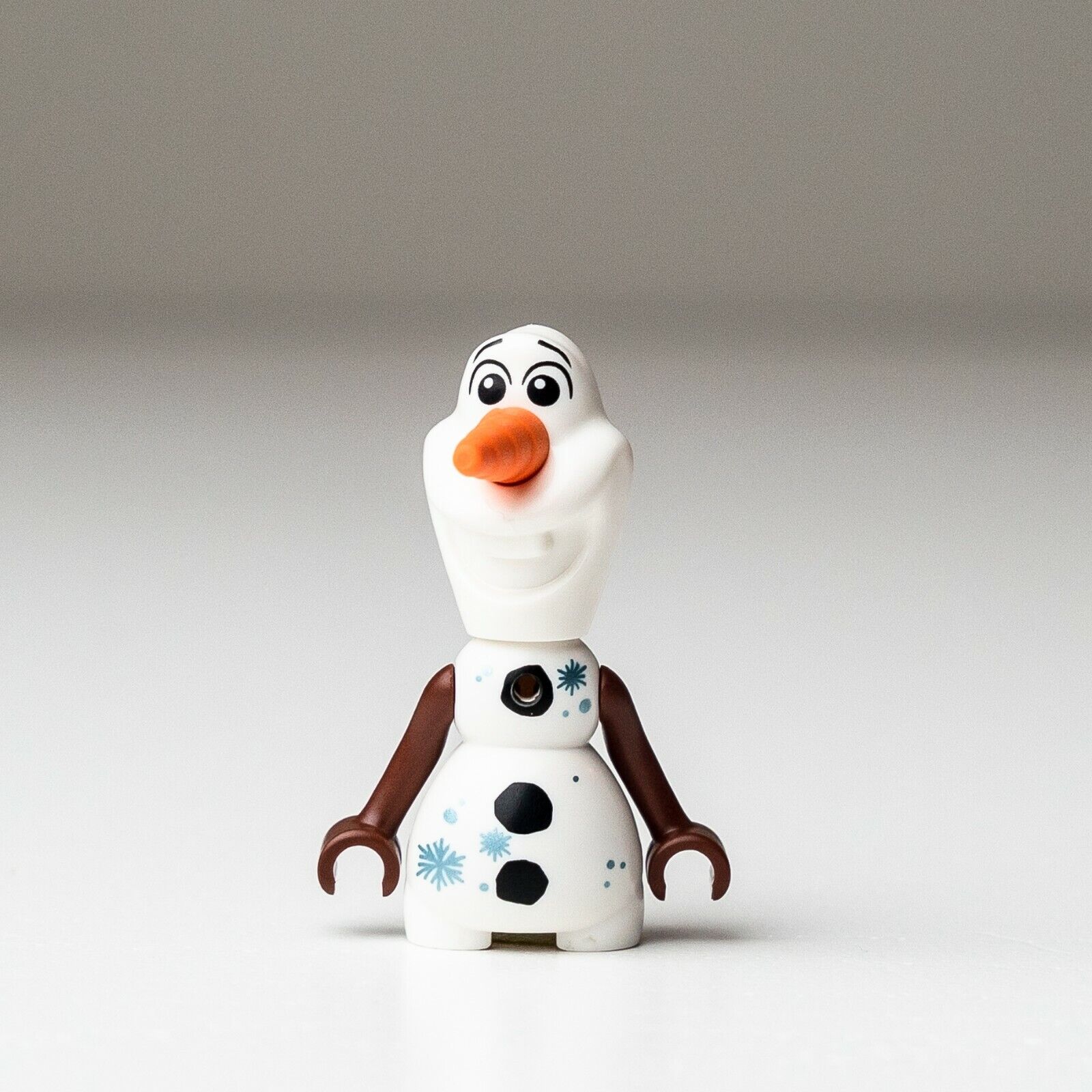 NEW Olaf - Metallic Light Blue Snowflakes - Disney Frozen - LEGO Minifigure - StudBee
