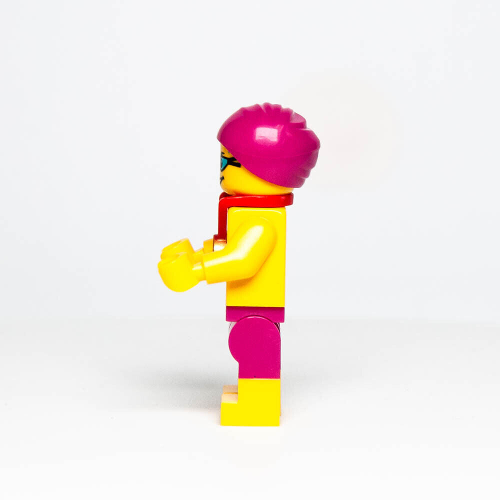 New LEGO 2024 BAM Minifigure - Male Swimmer - Athlete Olympics Pool