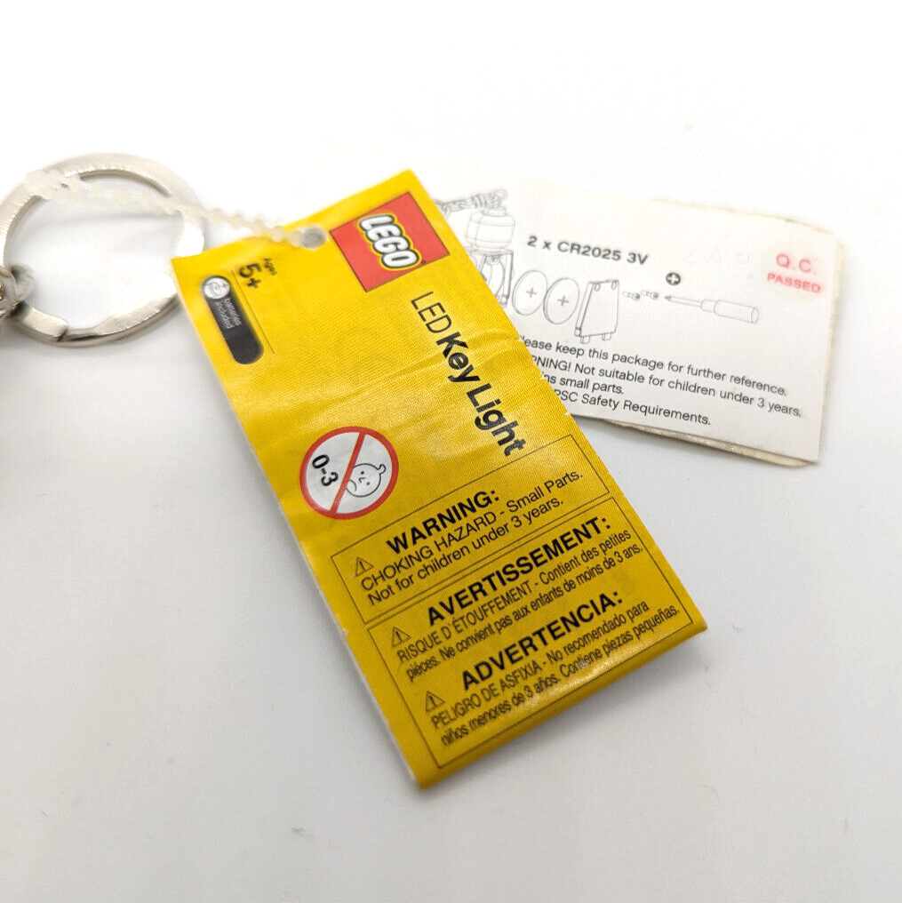 NEW Lego Minifigure Firefighter LED Key Chain, Flashlight Mini Torch 3" Tall - StudBee