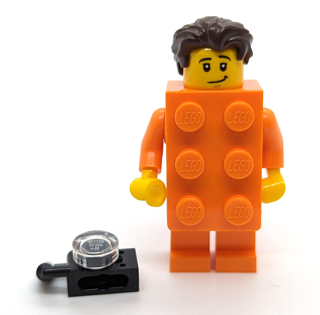 New Lego BAM 2023 Orange Brick Costume Minifigure w/ Camera - StudBee