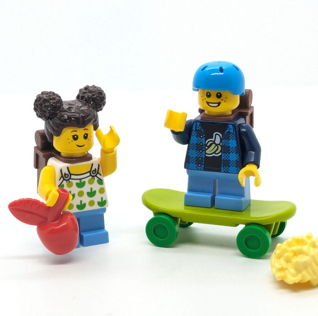 Lego Kids' Playground 30588 Minifigure Lot: Girl (cty1333) & Boy (cty1332) Skate - StudBee