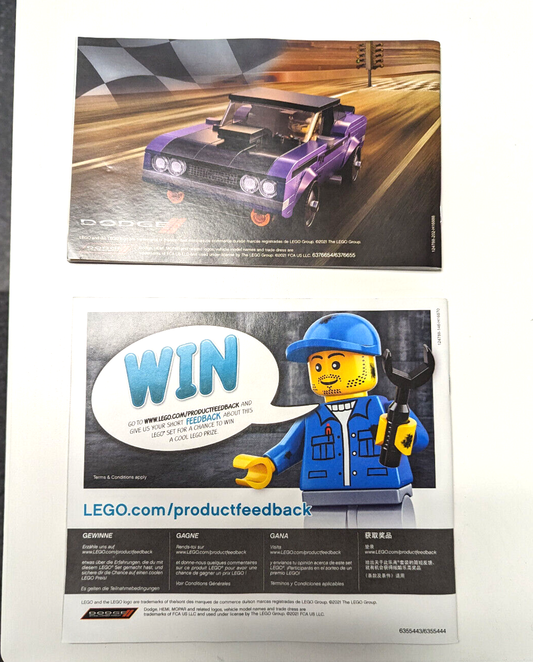 New Lego -Instruction Manual Only - 76904 Mopar Dodge SRT Top Fuel Dragster - StudBee
