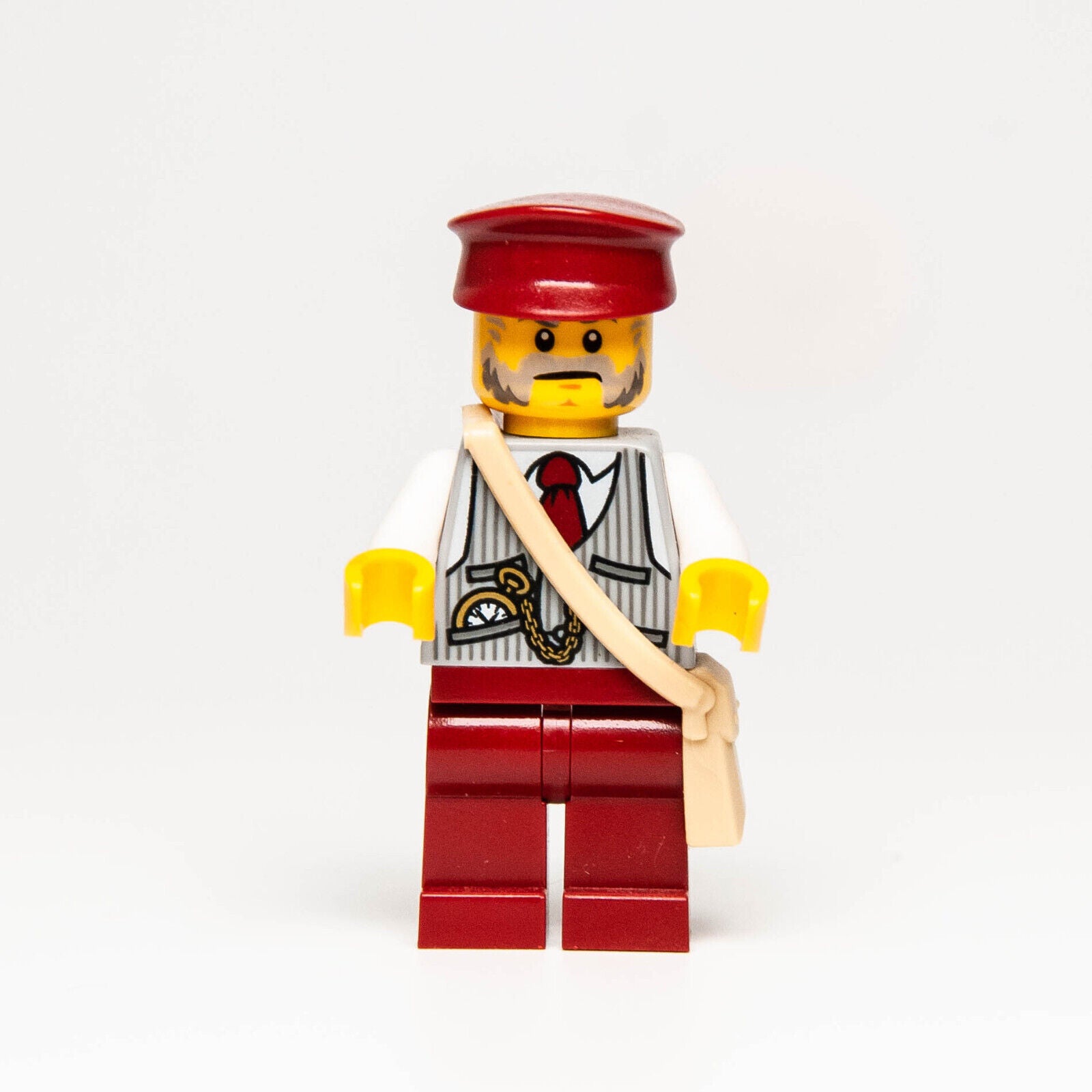 Lego Minifigure: Winter Holiday Train Ticket Collector (hol079) 10254 Christmas) - StudBee