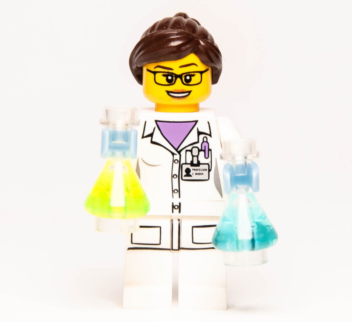 New LEGO CMF 71002 Series 11 Female Scientist (col11-11) col173 Lab Flask - StudBee