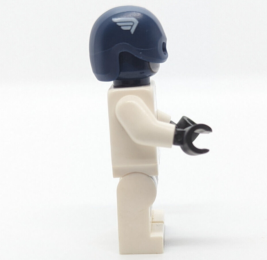 LEGO Marvel Avengers Minifigure -  Captain America White Jumpsuit Helmet (sh560) - StudBee