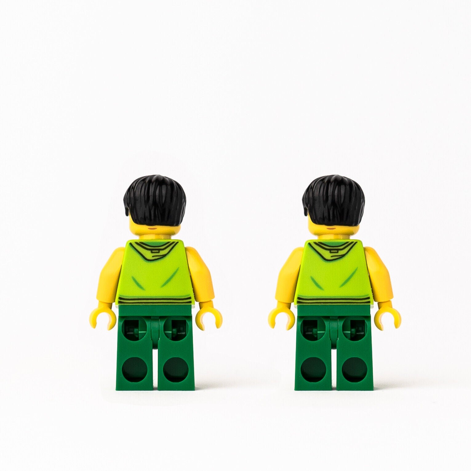 NEW (Lot of 2) Lego Minifigures: Green Male Queasy 40198 twn351 City Town Ludo - StudBee