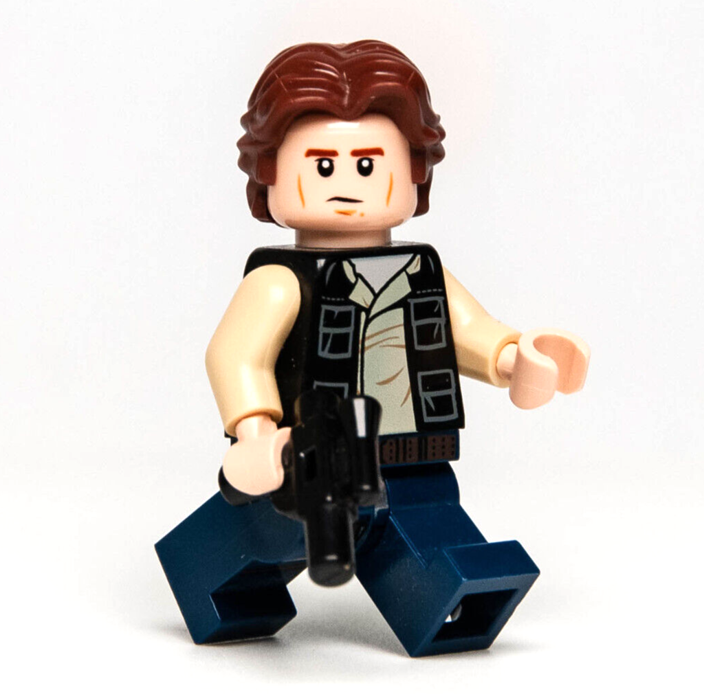 LEGO  Star Wars Minifigure - Han Solo Dark Blue Legs Vest (sw0771) 75159 75290 - StudBee