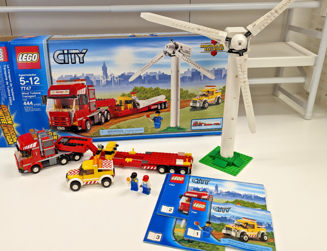 Lego 7747 LEGO Octan Wind Turbine Transport 100% Complete w/ Box, Manual - StudBee