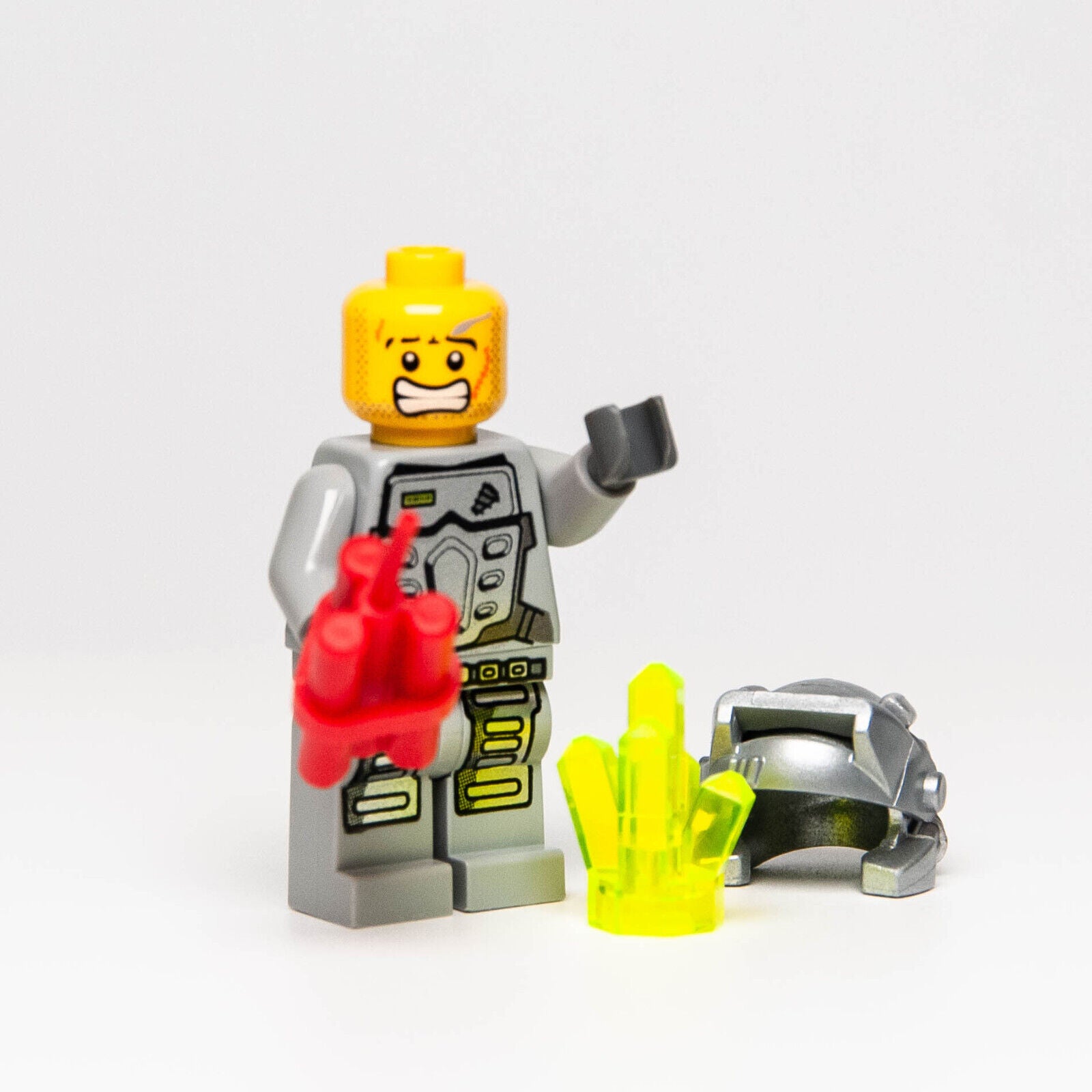Lego Power Miners - Rex Minifigure w/ Dynamite & Crystal (pm024) 8188 - StudBee