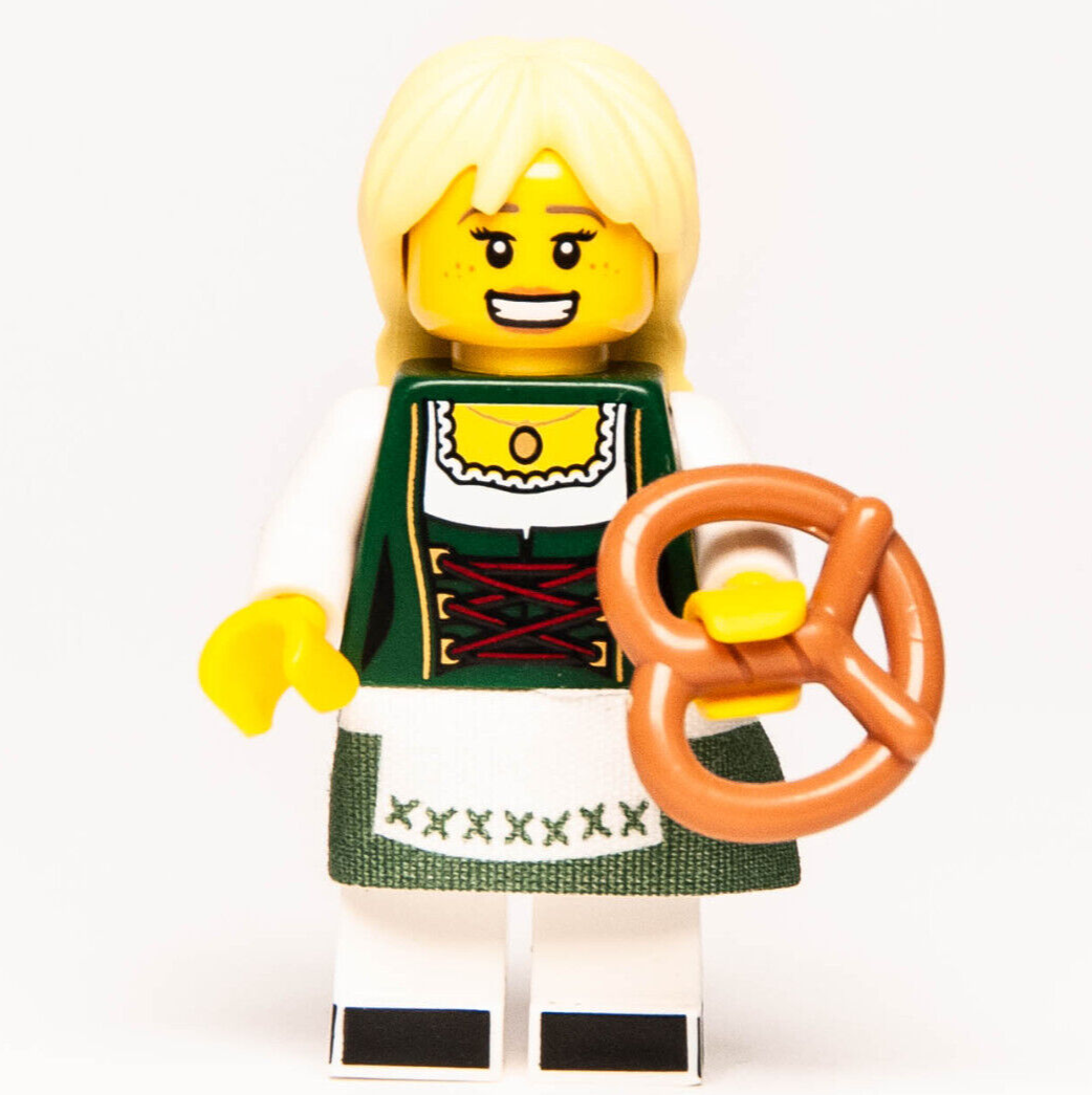 LEGO CMF Minifigure 71002 Series 11 - Pretzel Girl (col11-3) col165 Oktoberfest - StudBee