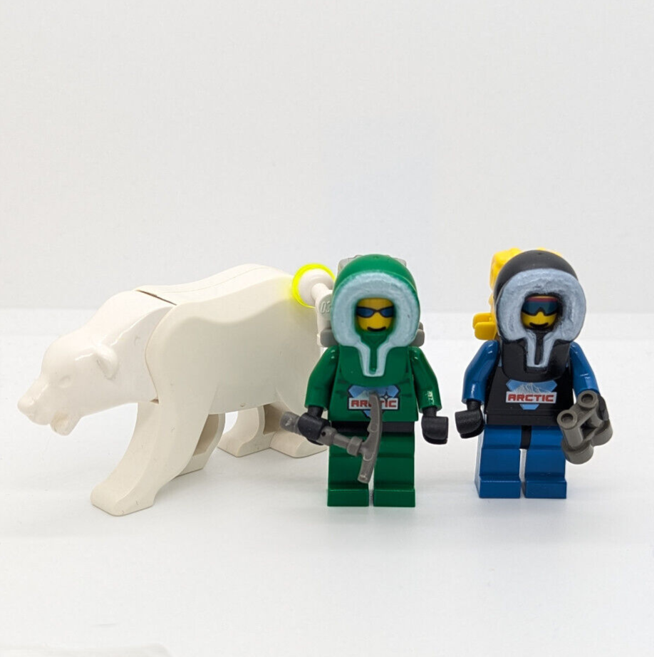 LEGO Arctic Minifigure Lot & Polar Bear - Outpost - 6520 (arc003 arc008 (brr