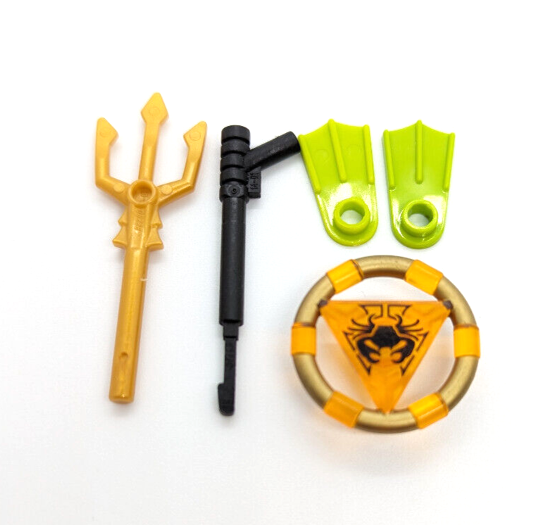 Lego Atlantis Diver Sam Rhodes (atl008) & Shark Warrior (atl004) Minifigure 8078 - StudBee