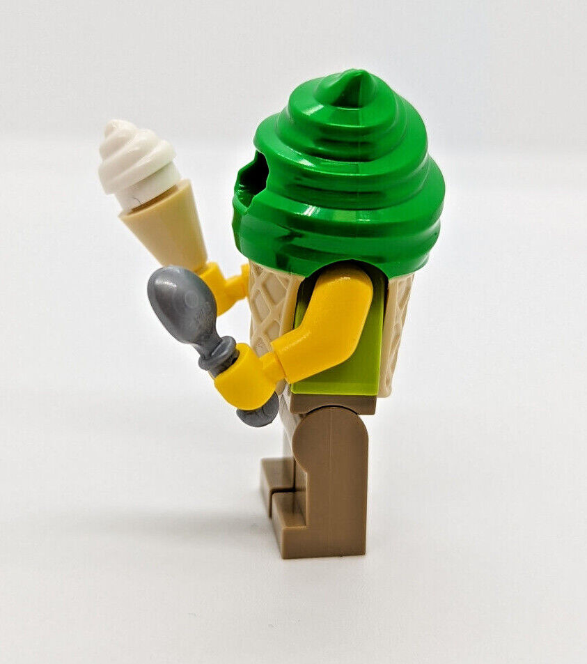 NEW LEGO City Town Ice Cream Vendor Minifigure (cty1389) w/ Spoon & Cone - StudBee