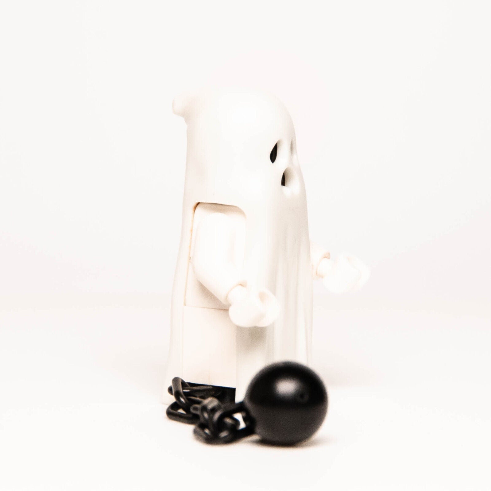 LEGO Glow Ghost w/ Ball Chain Minifigure - Pointed Top (gen044) Monster 30201