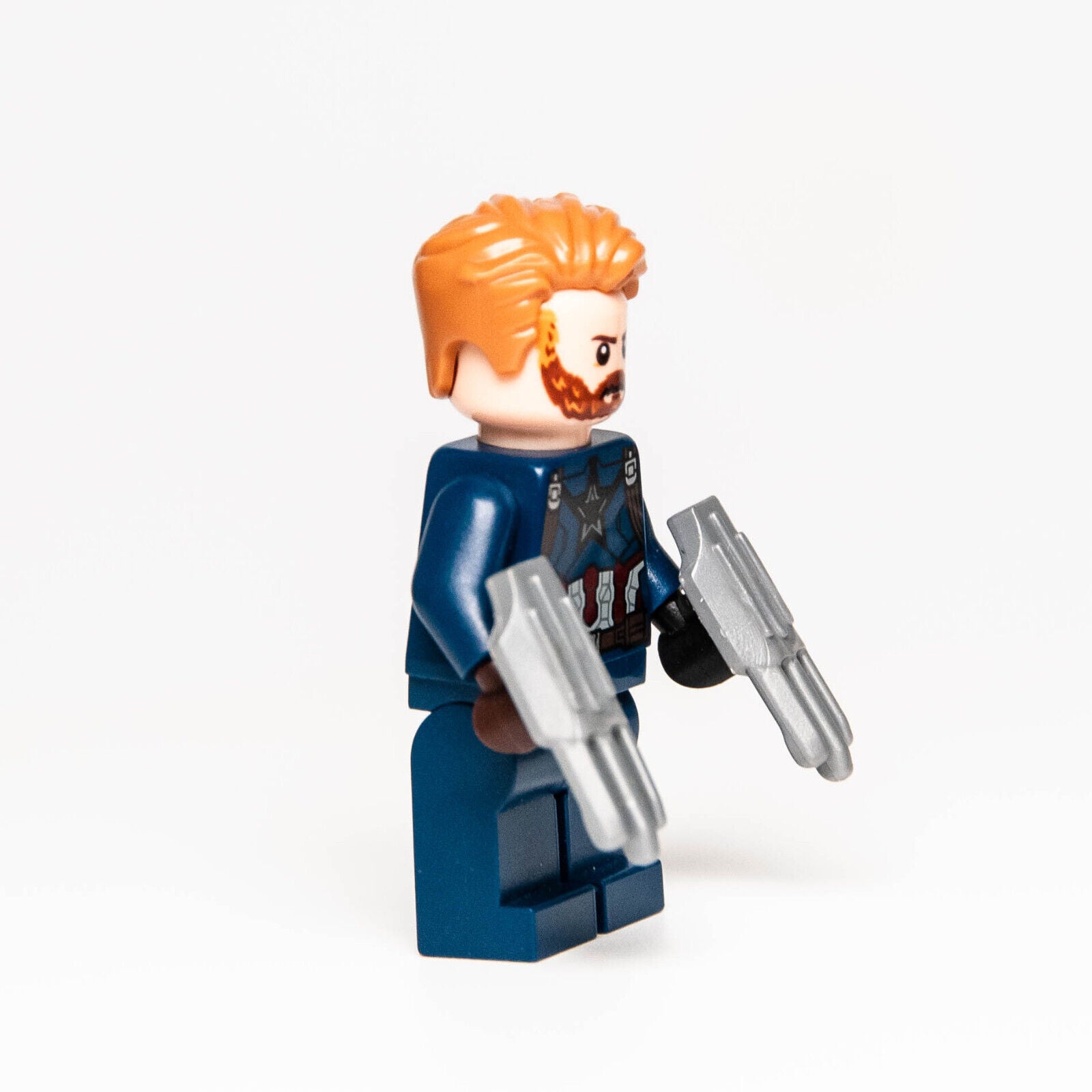 LEGO Marvel Super Heroes Captain America Minifigure w/ Beard 76101 (sh495) - StudBee