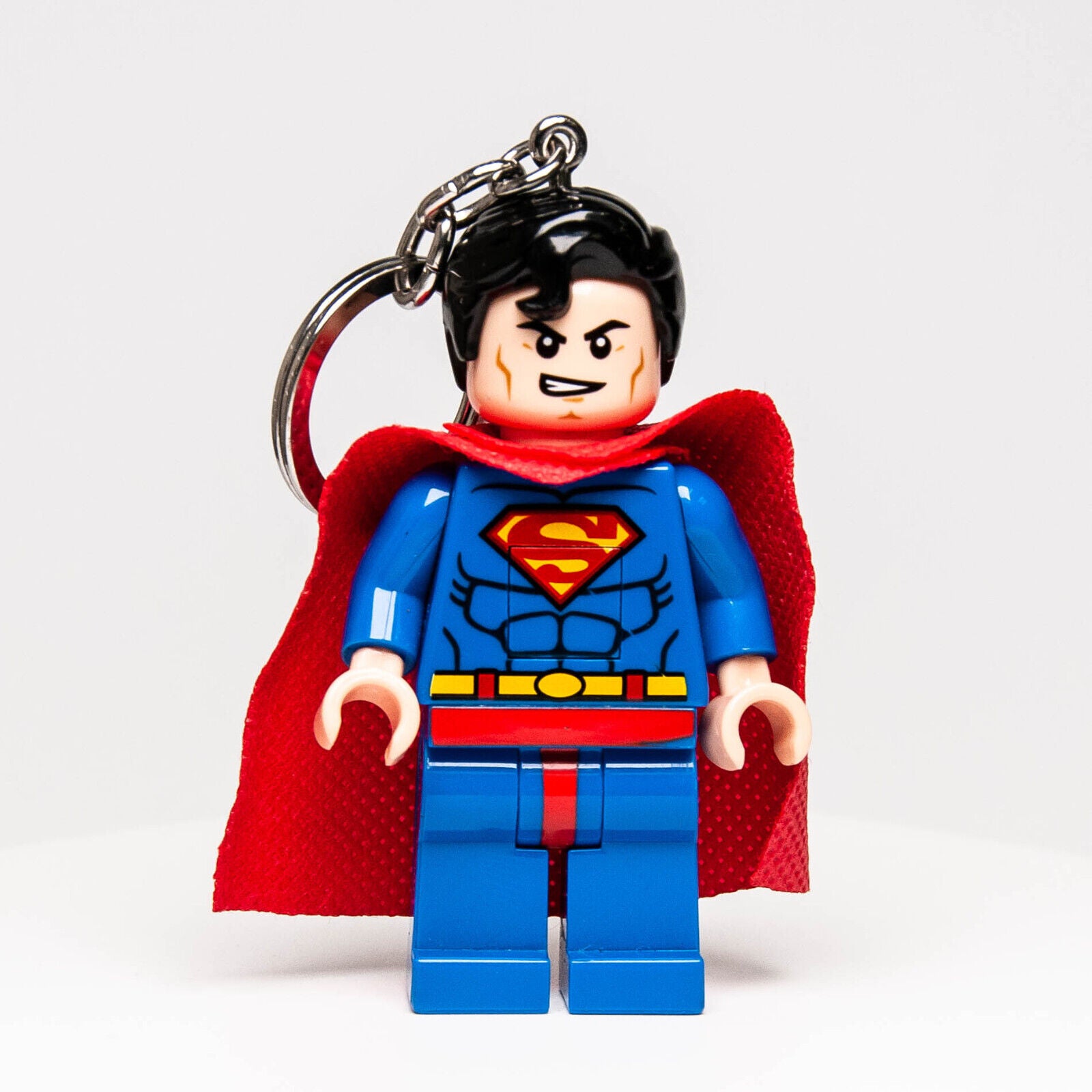 Lego Minifigure 3" Superman Key Chain with LED Light (5002913) Flashlight - StudBee