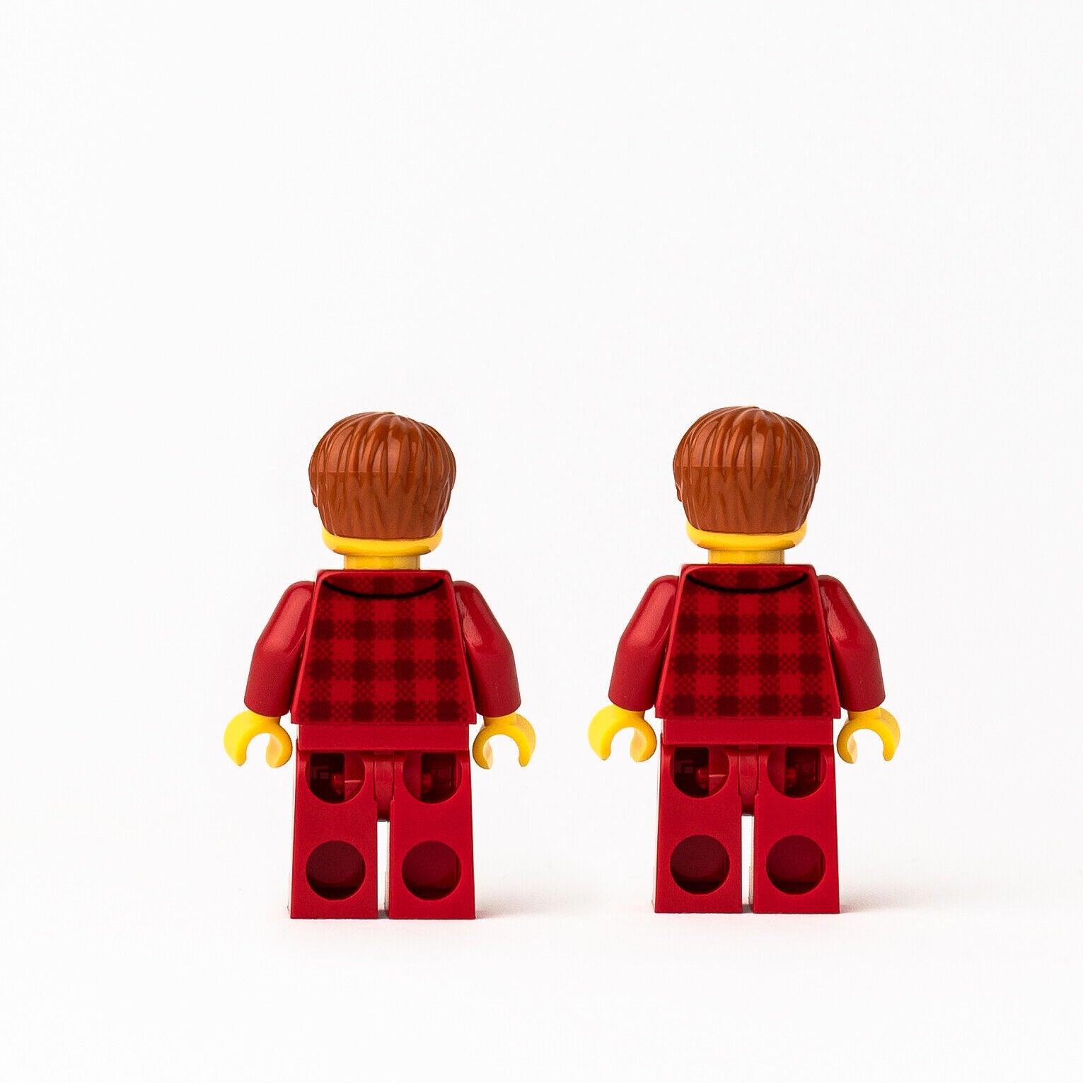 NEW (Lot of 2) Minifigures: Red Plaid Male 40198 (twn355) City Town Ludo - StudBee